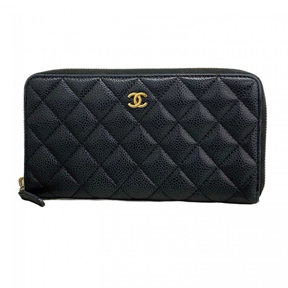 CHANEL Black Caviar Leather Wallet - Picture 1 of 14
